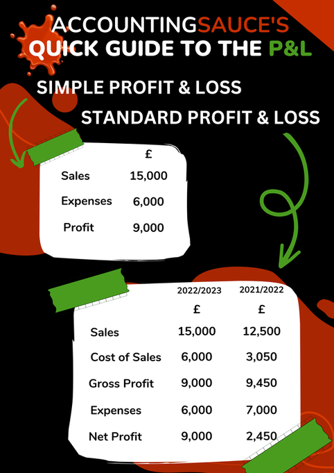 Profit and loss infographic